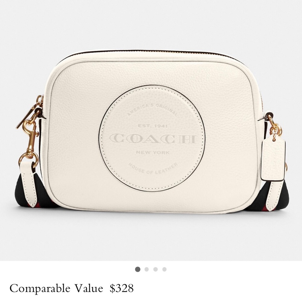 Coach Dempsey Camera Bag with Patch in Chalk